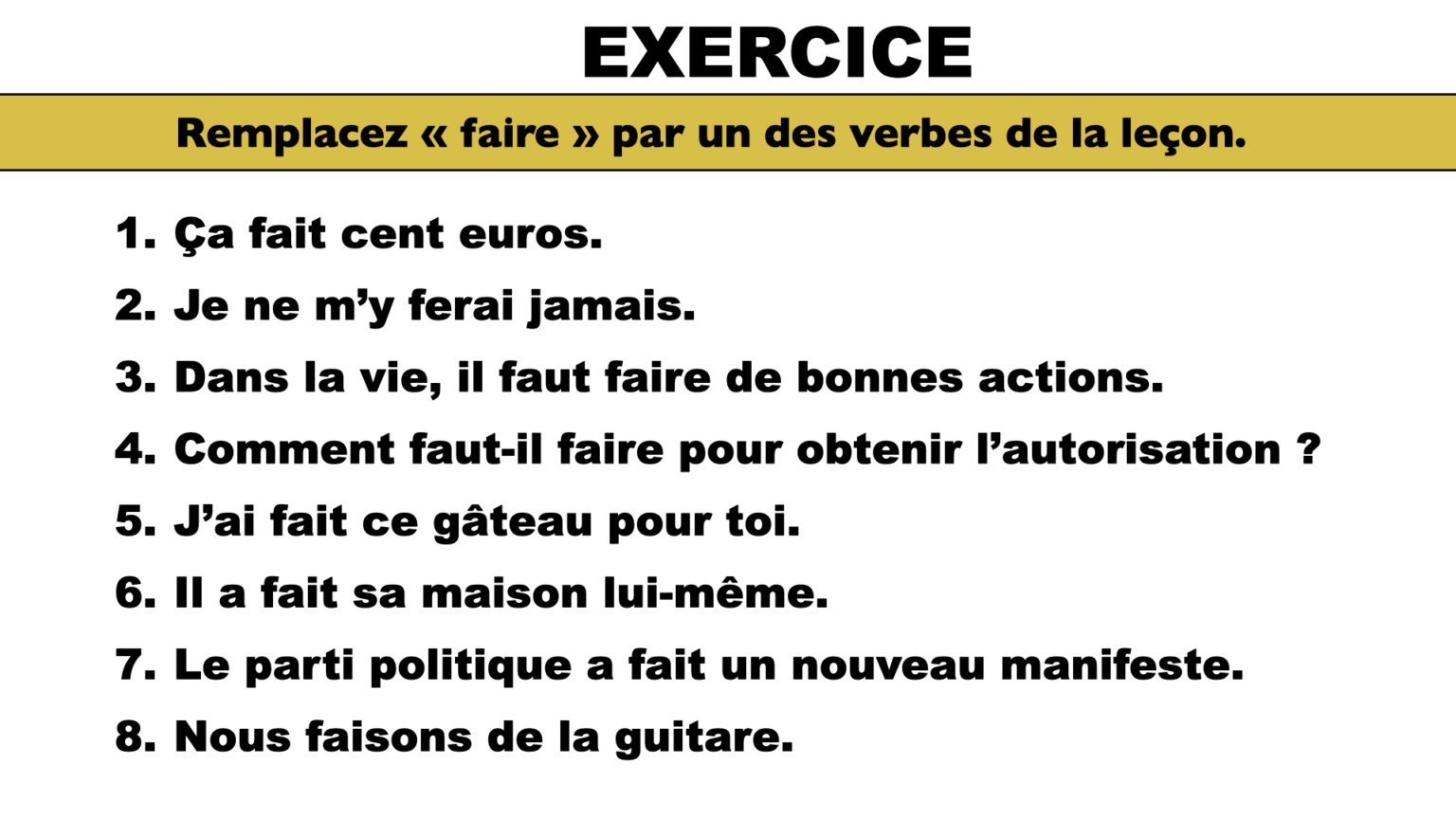 synonyme-du-verbe-faire-exercice-niveau-delf-b2