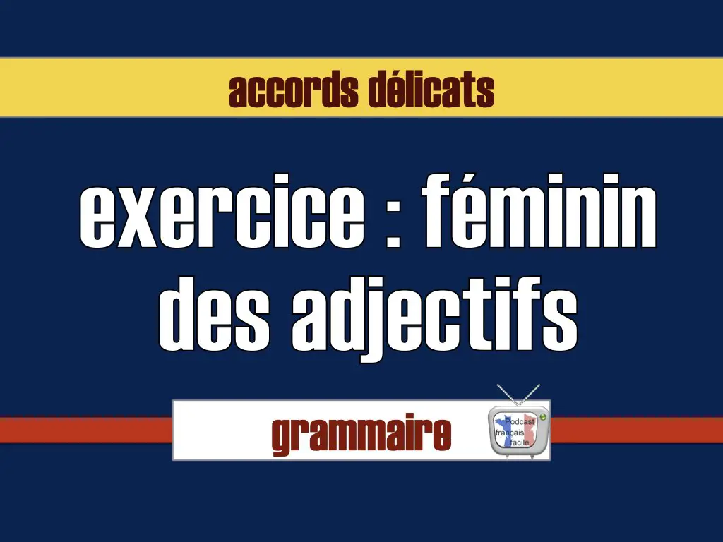 exercice féminin adjectif