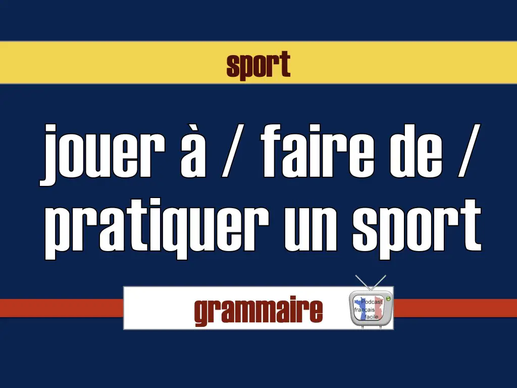 Différence entre jouer et faire du sport