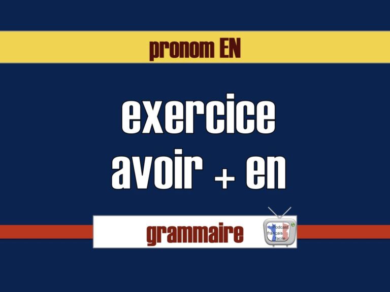 pronom en avoir